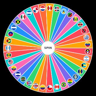 Random Países da América Picker
