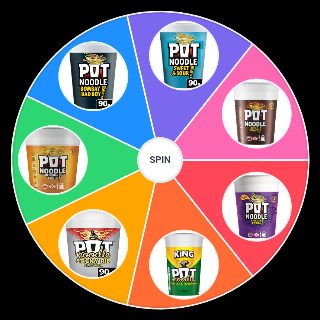 Pot Noodle Flavours Wheel
