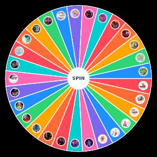 Random Official Touhou Games (TH01 19) Wheel
