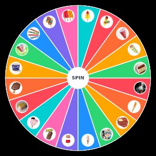 Ice Creams and Ice Lollies Wheel