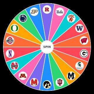 ALL BIG10 FOOTBALL TEAMS (UPDATED 2024) Wheel