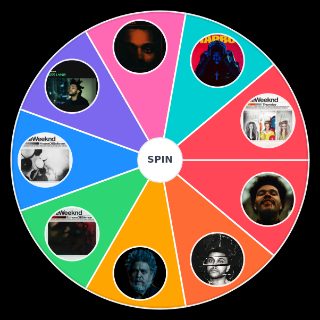 Random albums of the weeknd (as of 2022) Wheel