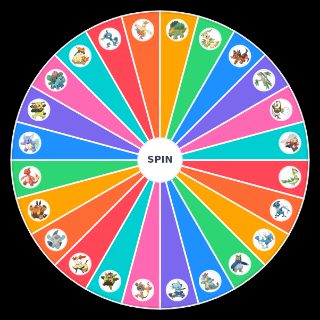 2nd stage Starter Pokémon Wheel