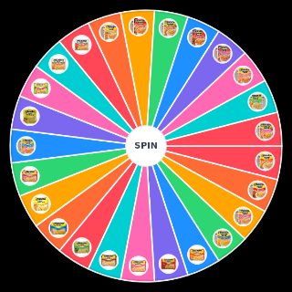 Random All Maruchan Cup and Packet Ramen Flavors Wheel