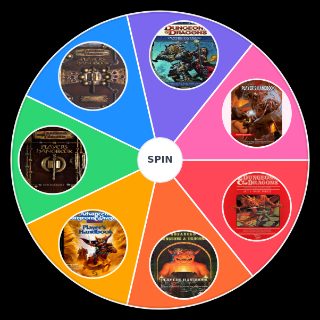 Random Dungeons and Dragons Editions Wheel