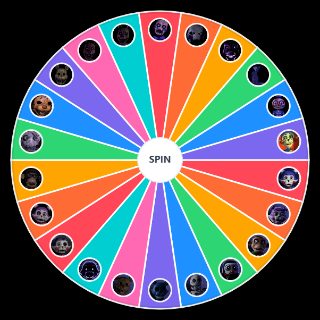 Five Nights at Candy's !!! (All characters + FNaC4) Wheel