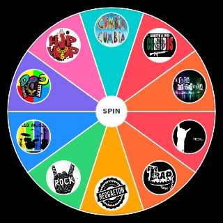 Random GENEROS MUSICALES Wheel