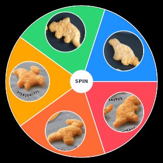 Random Dino nugget shapes Wheel