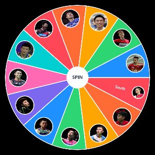 Random Badminton Mens Singles Players Wheel