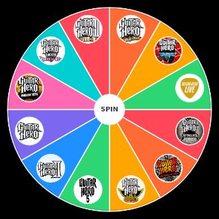 Random Guitar Hero Games Wheel