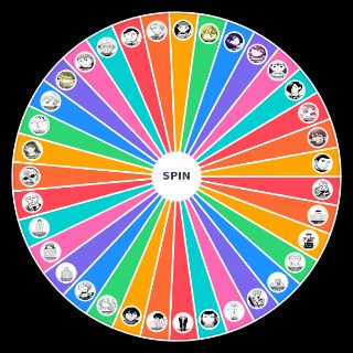 Tomodachi Game Characters Wheel