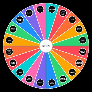 Random Salad Dressings Wheel