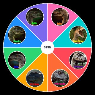 Random Jurassic Park Raptor Designs Picker