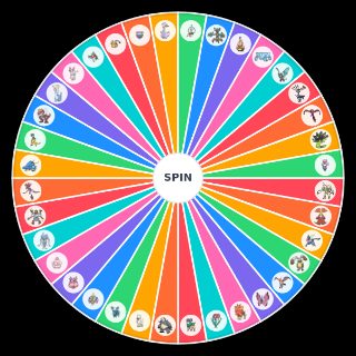 Random Pokemon Gen VI Fully Evolved Wheel