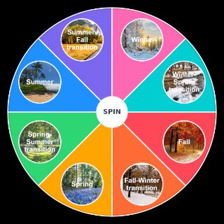 The seasons of the year! Wheel
