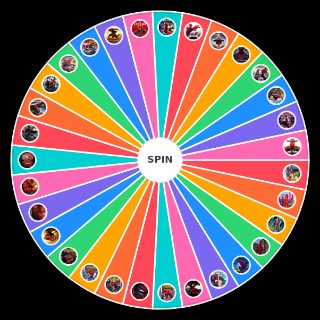 Spin the Wheel: Spider Man Movies, Cartoons & Games