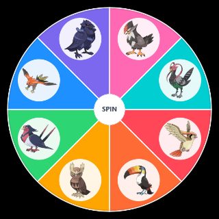 Choose a Random Every Regional Bird Kanto Galar
