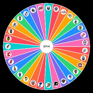 Random 2018 2019 NHL Teams Wheel