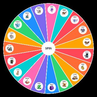 Random supreme animash monster Wheel