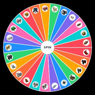 Minecraft Animals (cutest to ugliest) Wheel