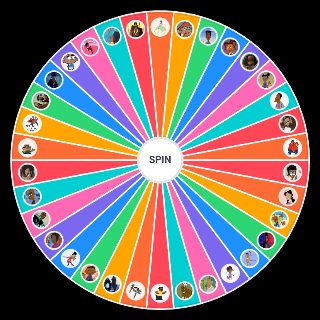 Random Black cartoon characters Wheel