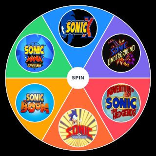 Sonic The Hedgehog Cartoons Wheel