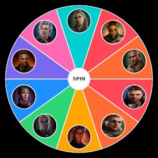 Random Baldurs Gate 3 Companion Character Portraits Wheel