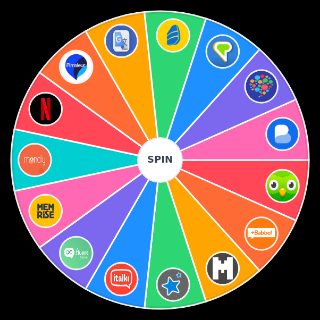 Random Language Learning Apps Wheel