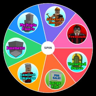 Random Rating Bloxburg Gamepasses Wheel