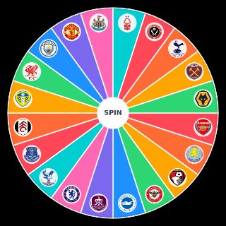 Random Premier League Table 2025/26 Wheel