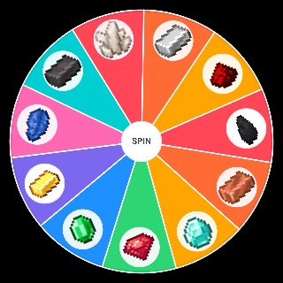 Random MINECRAFT ORE ITEMS Wheel