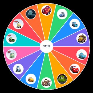 Spin the Wheel: Cars the movie characters
