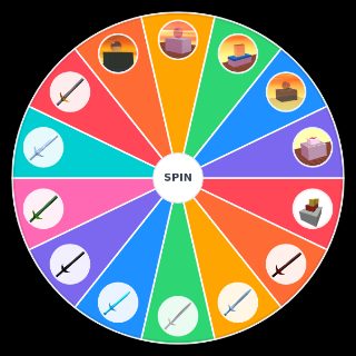 Spin the Wheel: Roblox SFOTH Swords/Gears