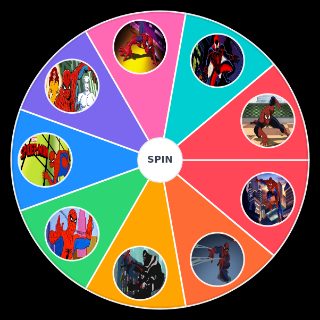 Random all spiderman cartoon's Wheel