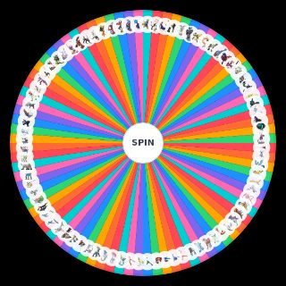 Random Legendary and Mythical pokemons (Gen 1 9) (basic forms) Wheel