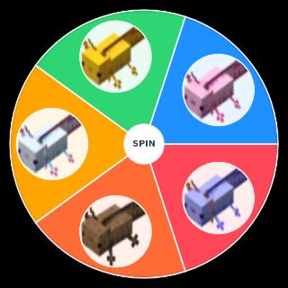 Random Minecraft Axolotl Colors Wheel
