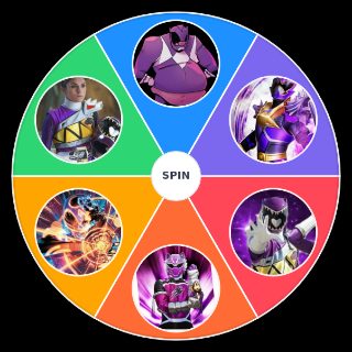 Power Rangers All Purple Rangers Wheel