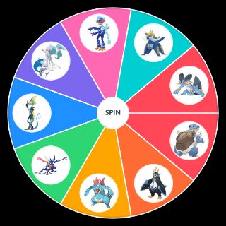 Spin the Wheel: Water Type Starters (Gen 9 + Fully Evolved)