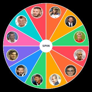 Random David Beckham Hairstyles Wheel