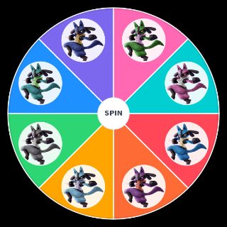 Random SSBU Lucario alts/colors Wheel