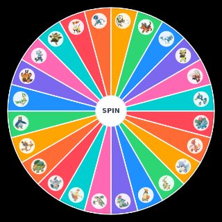 Random Pokemon Starters Stage 2 Evolutions Wheel