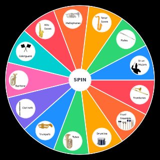 Marching Band Sections Wheel