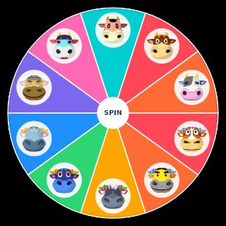 Spin the Wheel: ACNH Bull AND Cow Villager