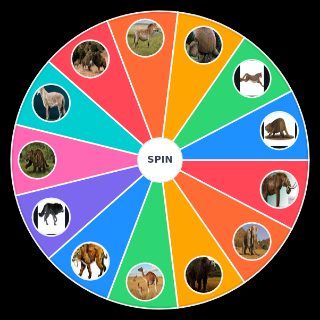 Random Extinct Megafauna of North America Wheel