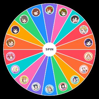 Random Love Live! School Idol Project Characters Wheel