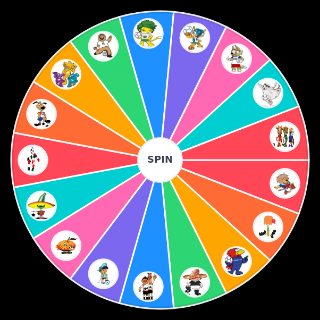 Random de las mascotas de los mundiales Wheel