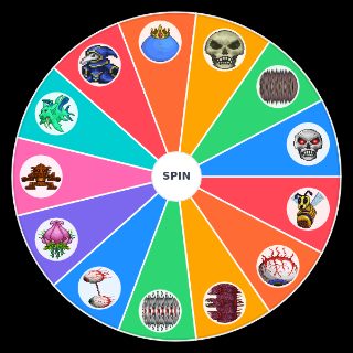 All Terraria Main Bosses Wheel