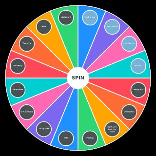Random Every Louis Tomlinson Song Ever Wheel