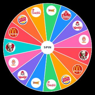 Spicy Chicken Sandwiches Fast Food Wheel