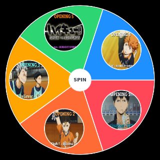 Spin the Wheel: Haikyuu!! ALL OPENING (1 5)